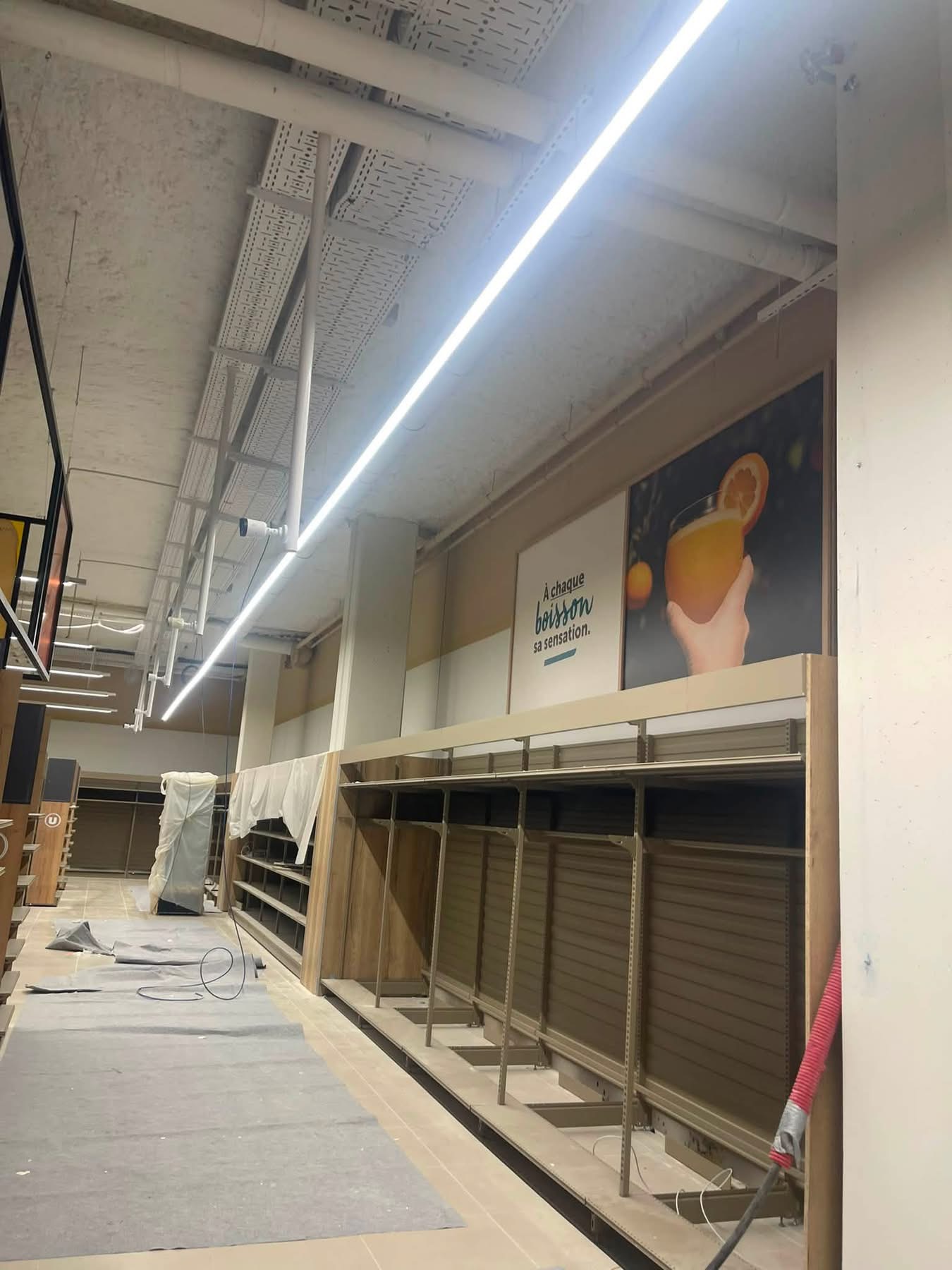 Rayons finis du magasin